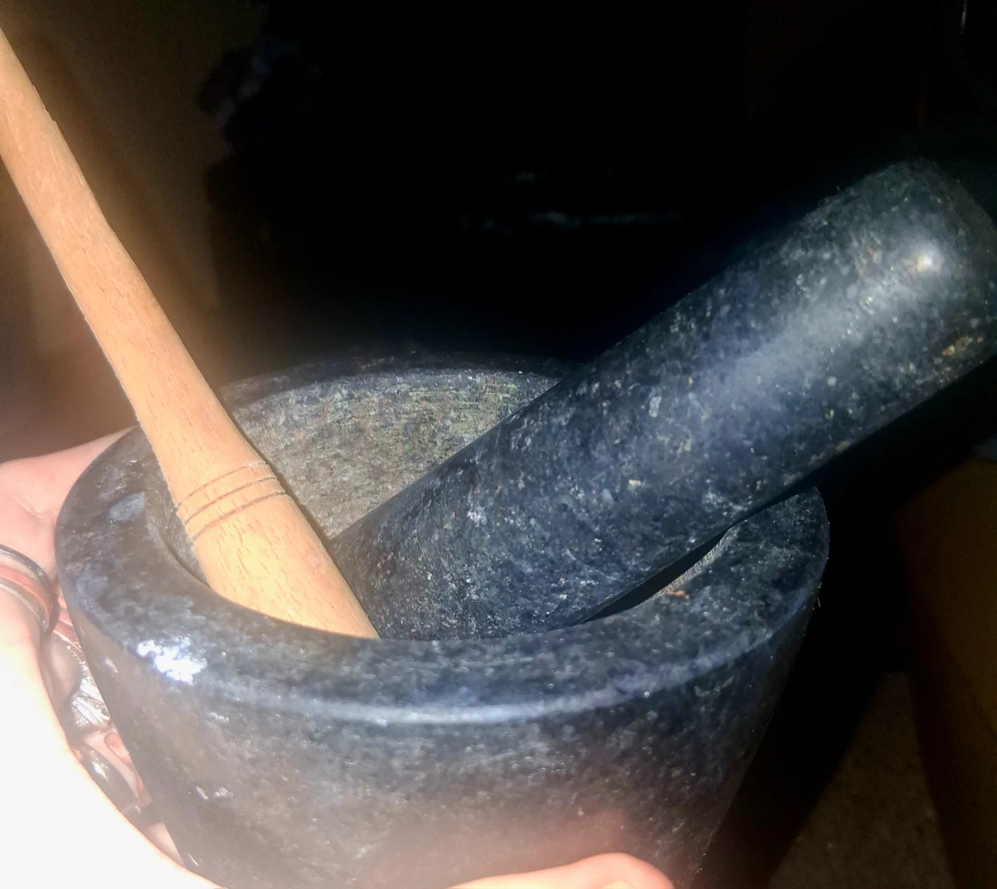 Small Granite Mortar and Pestle Set