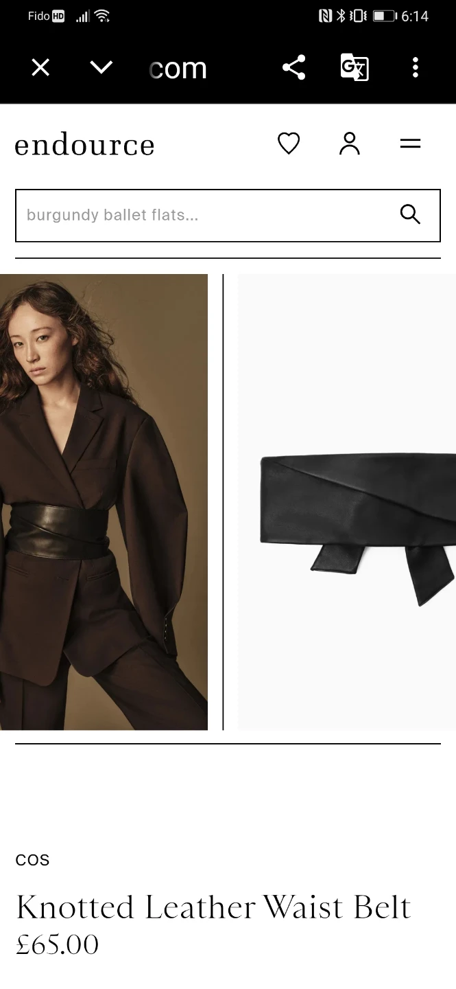 COS Knotted Leather Waist Belt