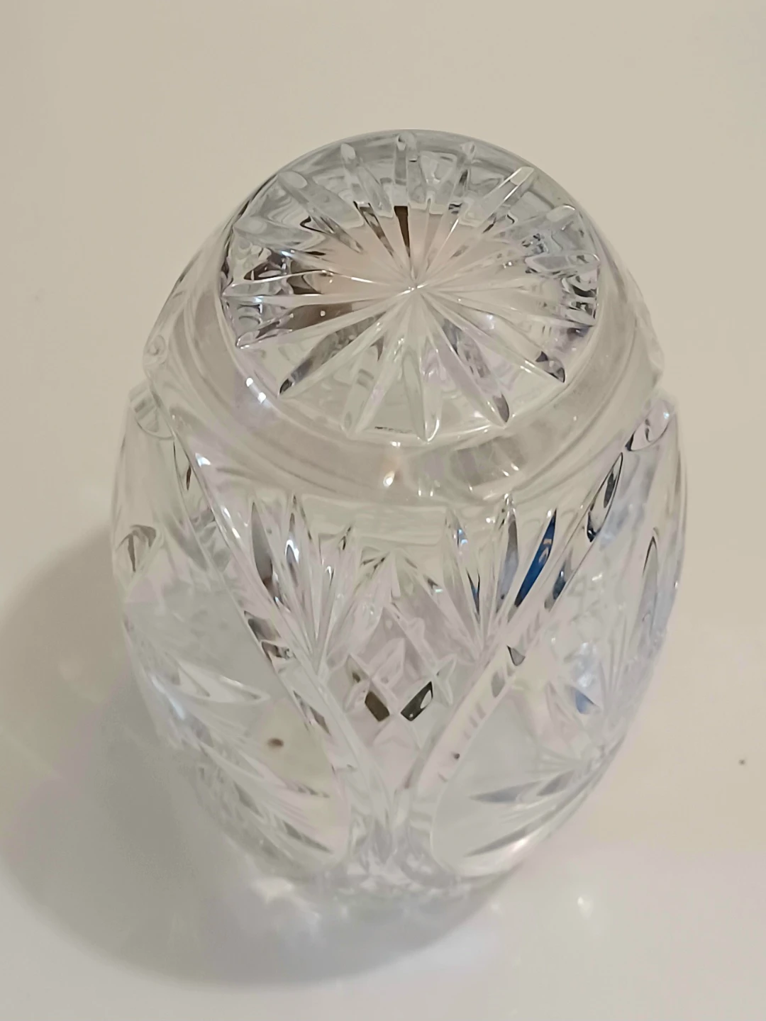 Vtg Soviet Hand Cut Crystal Vase - photo 4
