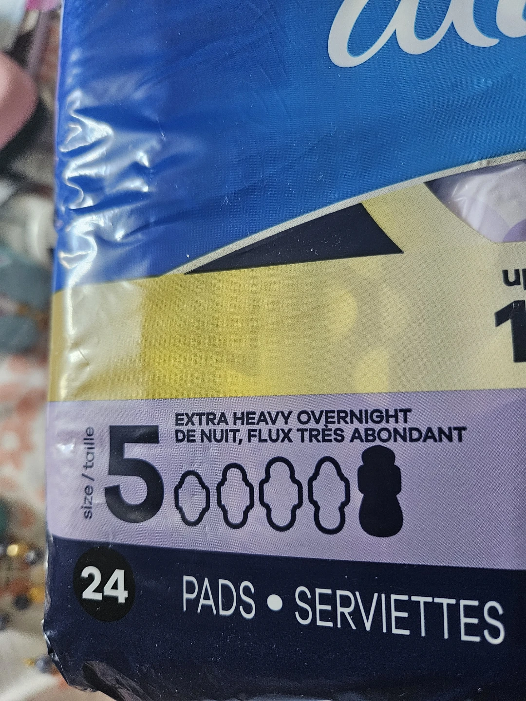 Always Maxi Size 5 Extra Heavy Overnight Pads, 24 Count - photo 2