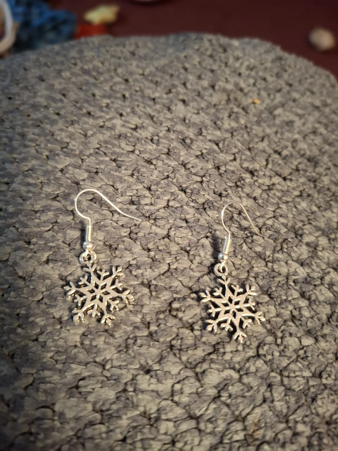 Silver Snowflake Earrings