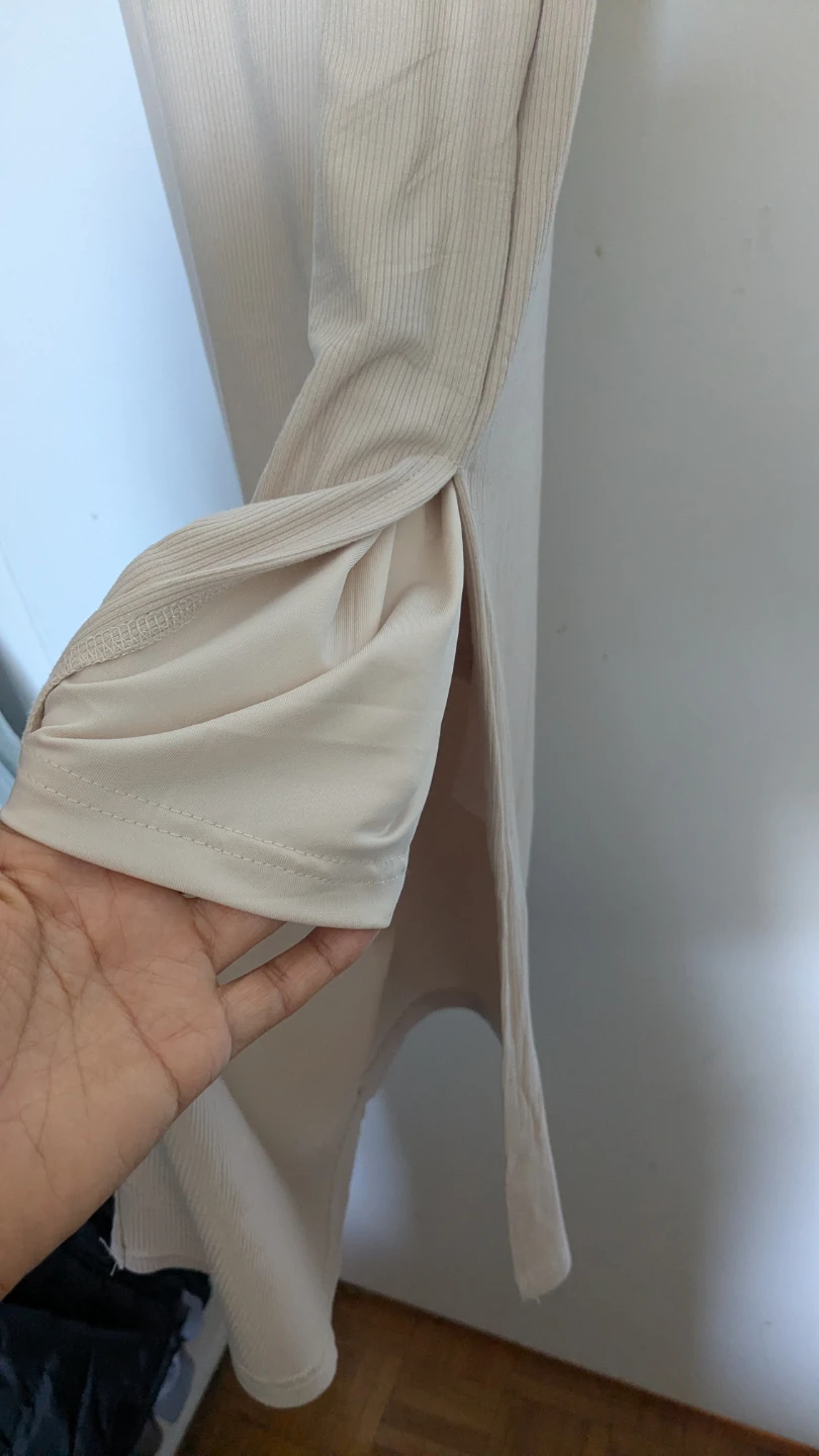 Zesica Beige Ribbed Maxi Skirt - photo 3