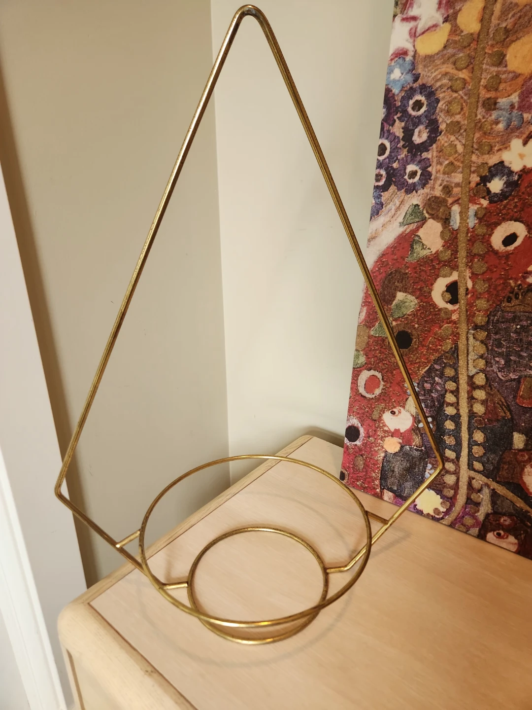 RARE FIND!!! Gold Diamond Shaped MID CENTURY ATOMIC  Plant Stand - photo 4