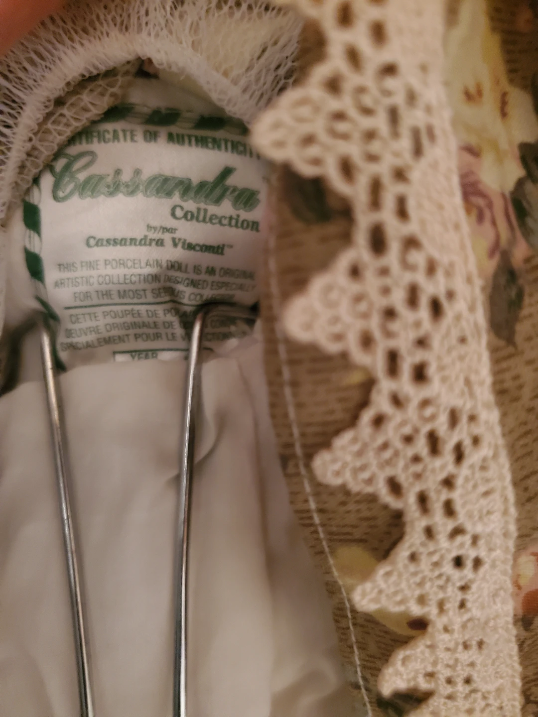 Cassandra Fine Porcelain doll With Stand - photo 2