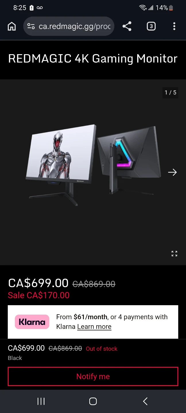 Redmagic 4k Gaming Monitor (gm001j)