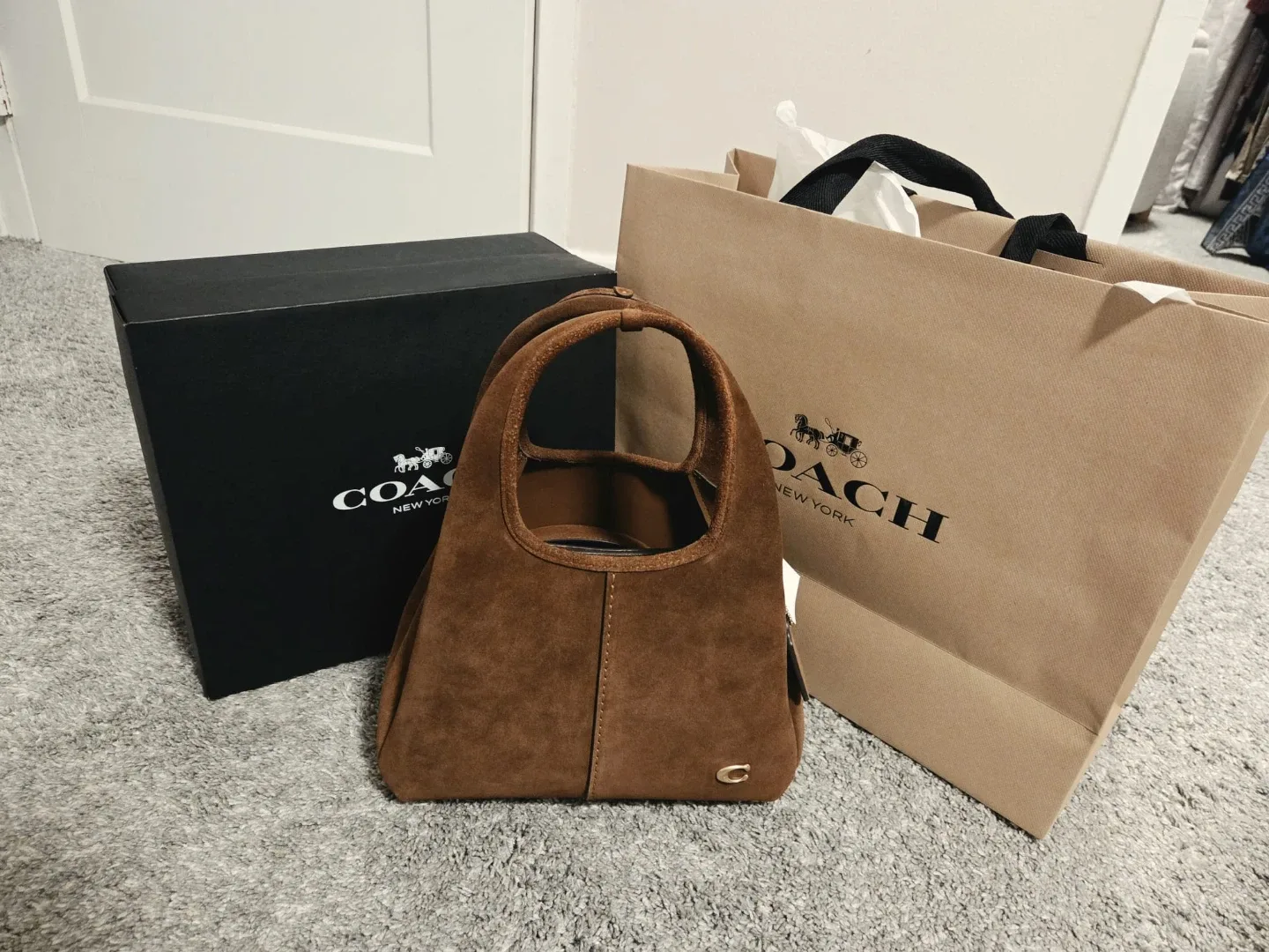 Brand new coach handbag, Lana in suede