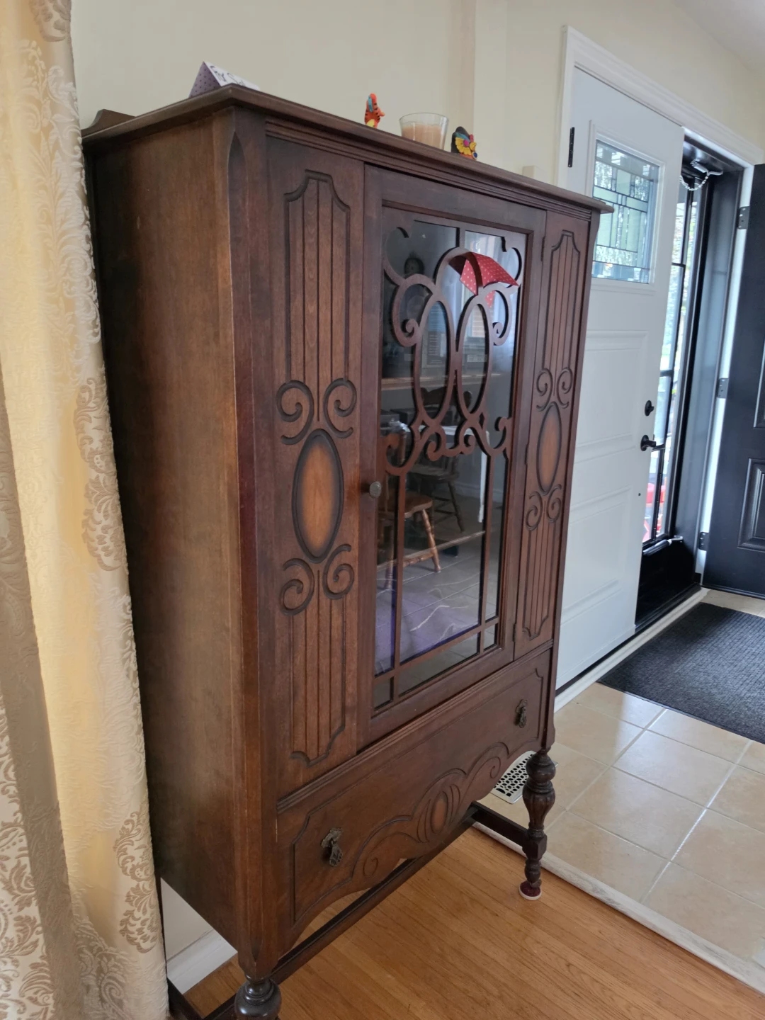 Antique Wooden China Cabinet
