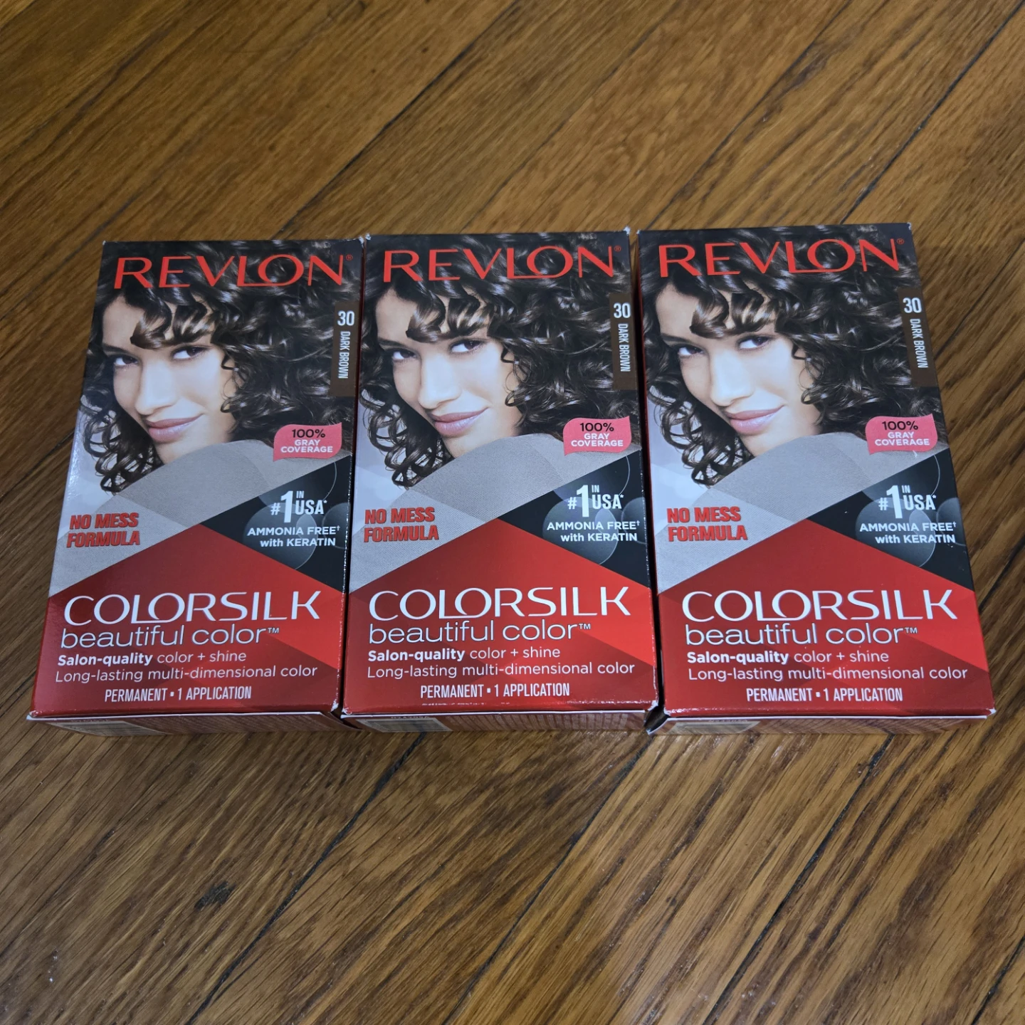 Revlon Colorsilk Beautiful Color 30 Dark Brown Hair Dye (3 Pack)