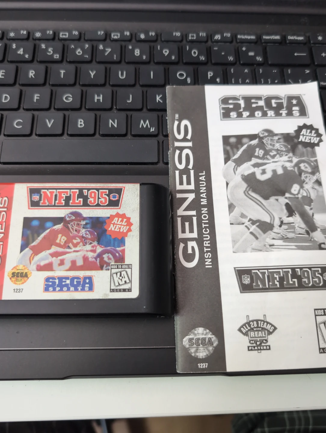 Sega Genesis NFL '95 Game Cartridge with Manual