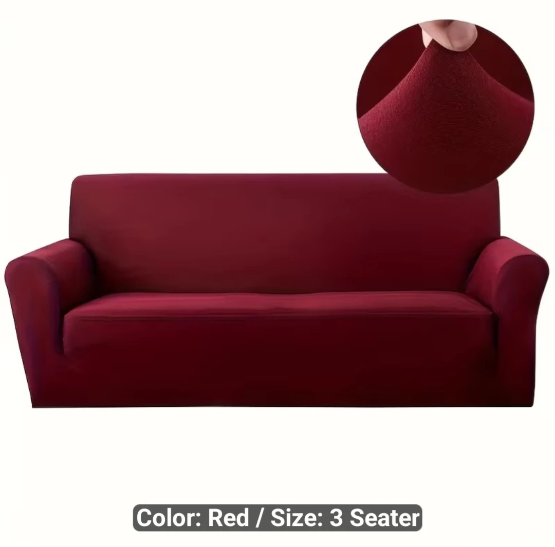 Red 3 Seater Sofa Cover