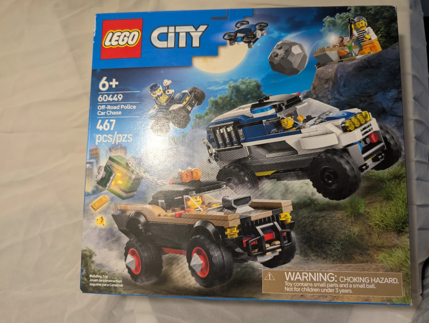 LEGO City 60449 Off-Road Police Car Chase Building Set