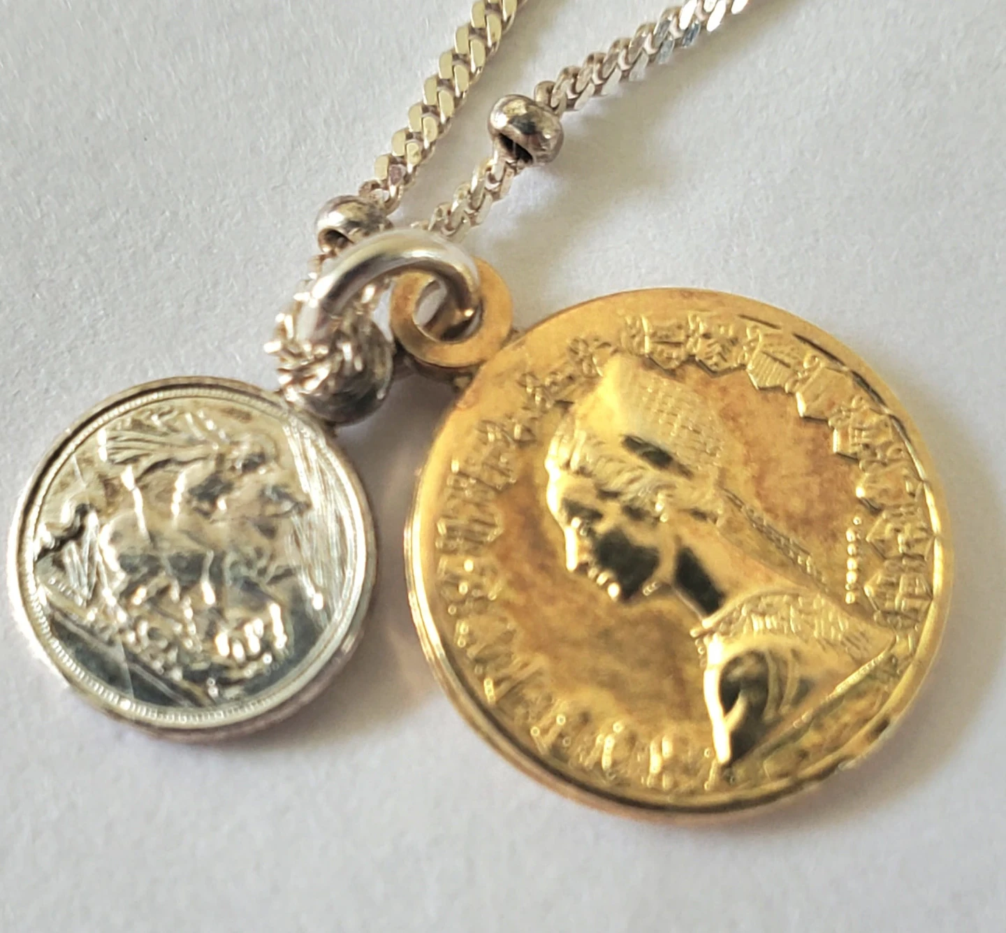 Vintage Italian 500 Lira Coin Pendant Necklace