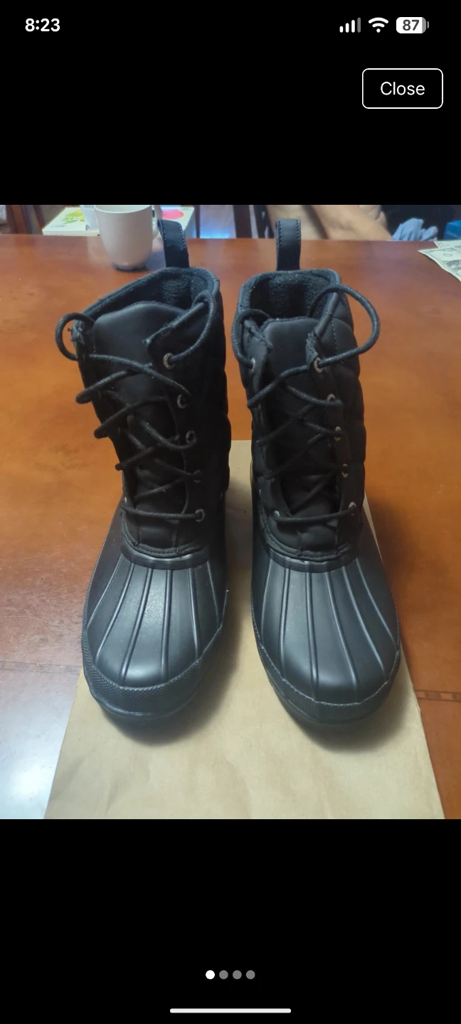 Sperry Black Quilted Duck Boots