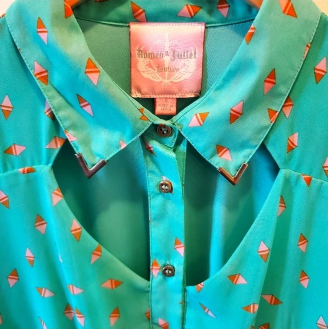 Romeo & Juliet Teal ice cream patturn Dress - photo 3