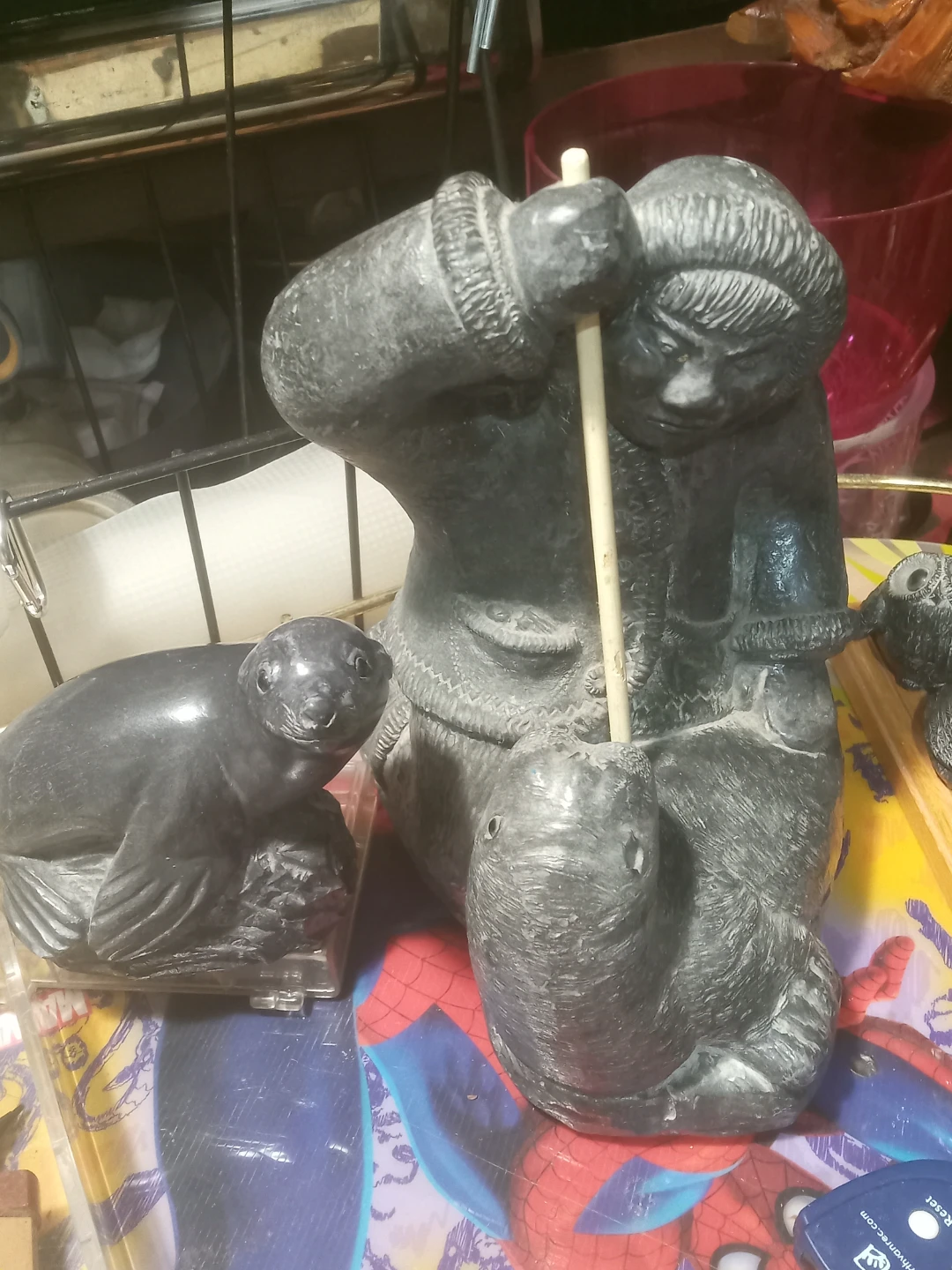 Carved Stone Inuit Art Sculpture