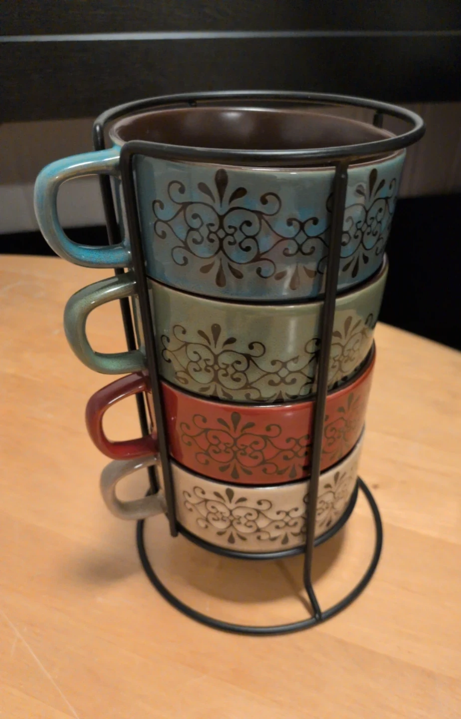 Set of 4 Stackable Soup Mugs with Rack, Pier 1 imports