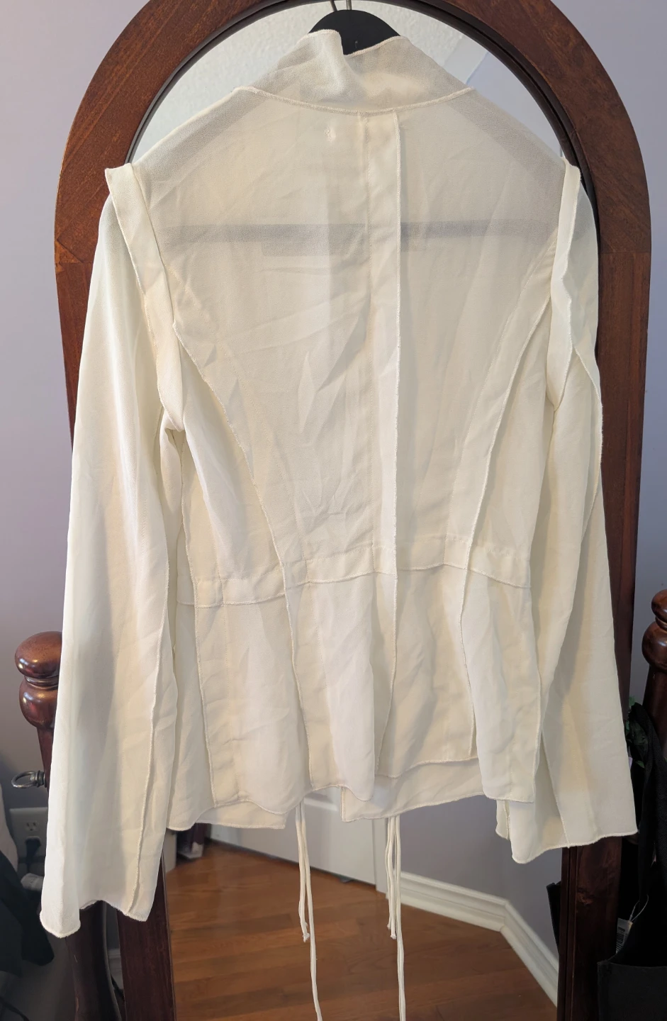 Cream Sheer Duster Blouse - photo 2