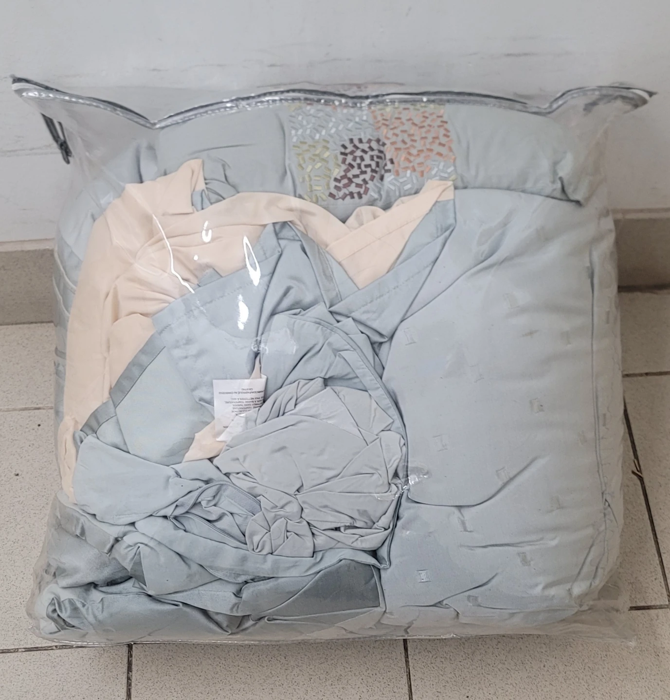 Light Blue Duvet with Decorative Pattern - photo 2