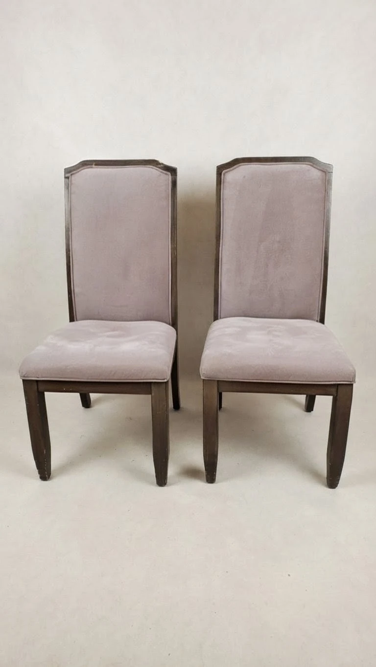 Set of 2 upholstered dining chairs