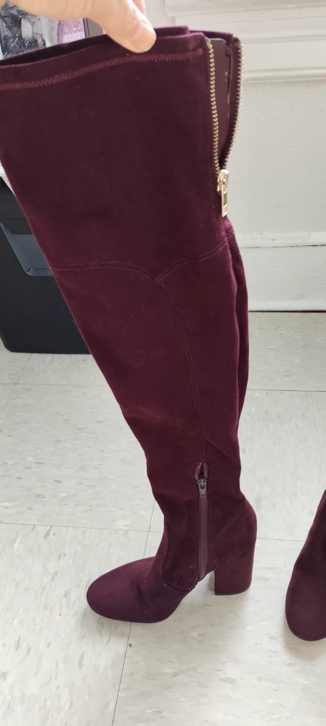 Ivanka Trump Burgundy Over-the-Knee Boots Size 6.5 - photo 2