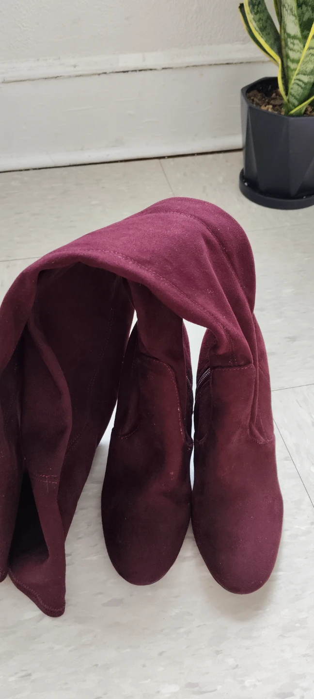 Ivanka Trump Burgundy Over-the-Knee Boots Size 6.5 - photo 4