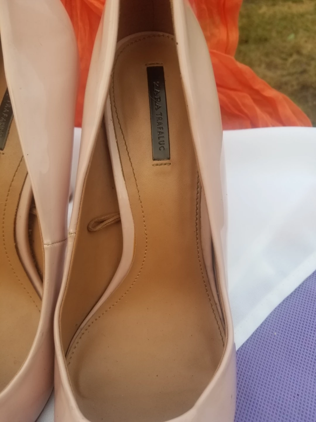 Zara Trafaluc Women's Patent Pumps - Nude Size 41 - photo 3