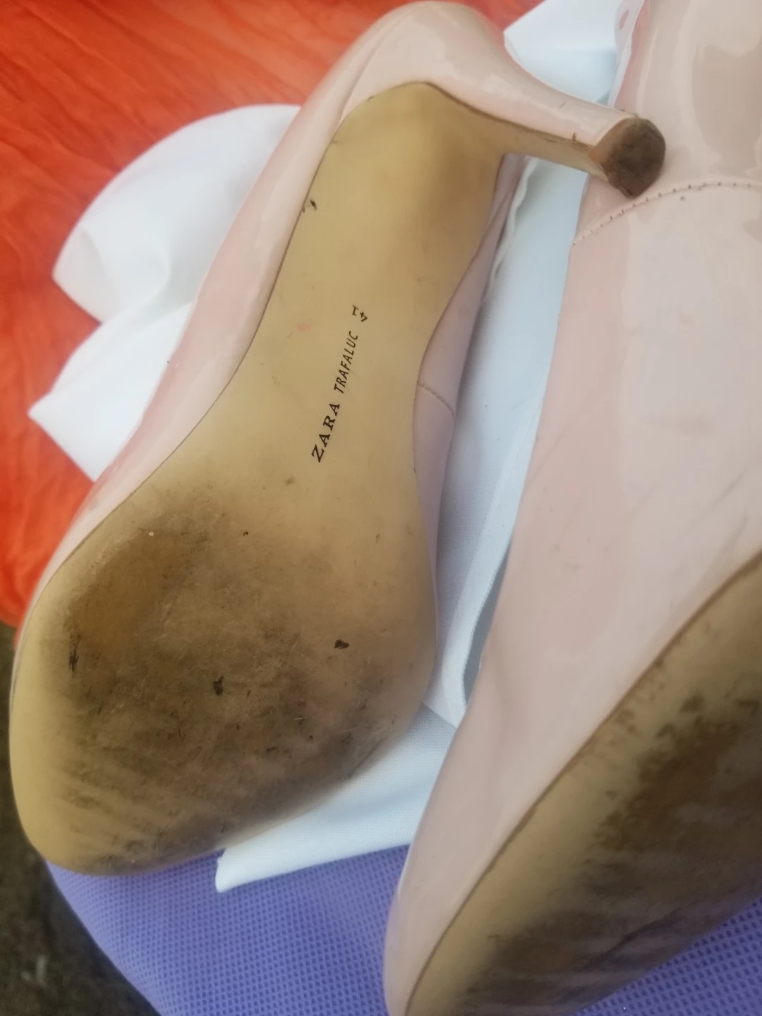 Zara Trafaluc Women's Patent Pumps - Nude Size 41 - photo 4
