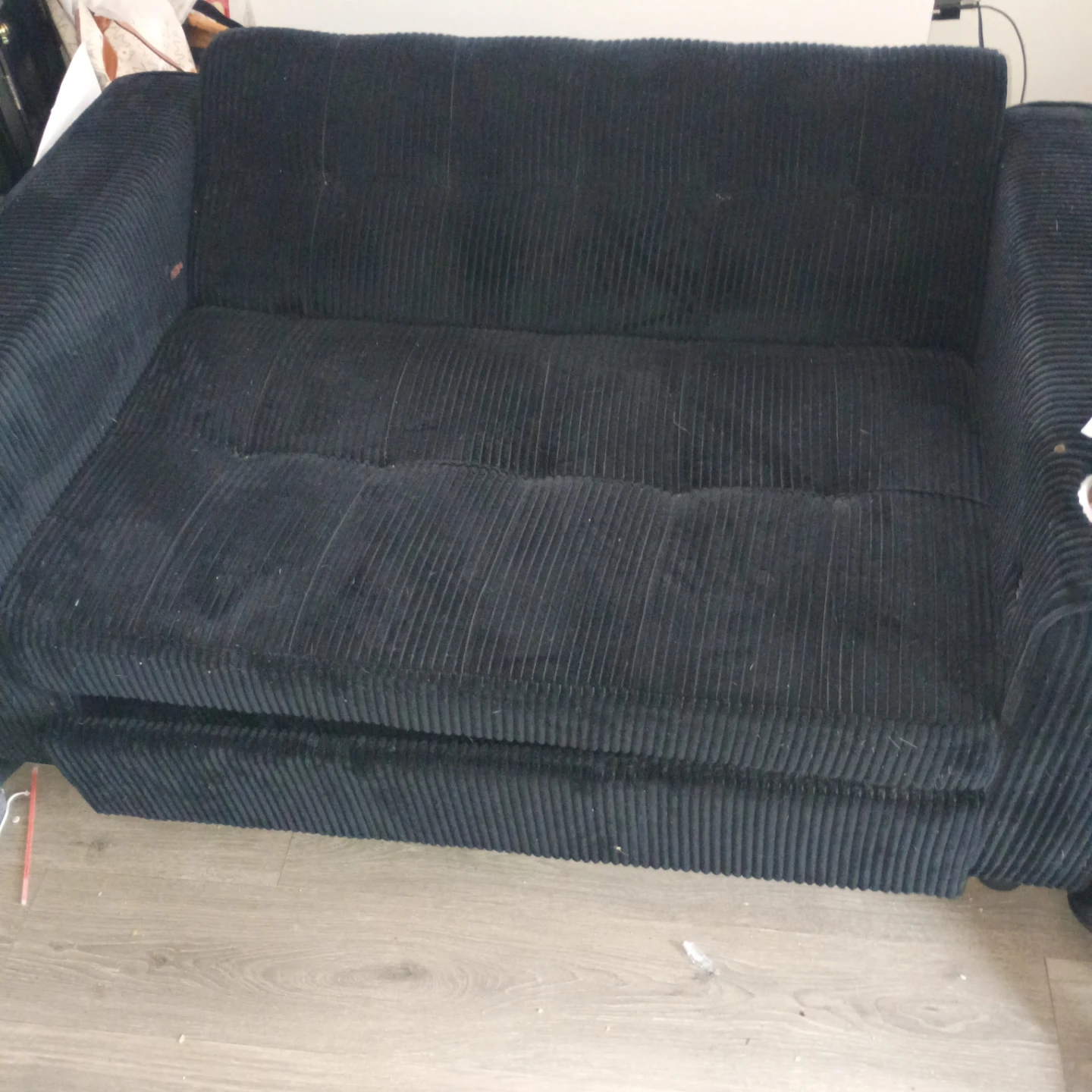 Black Loveseat Sofa Bed with USB Charging - photo 3