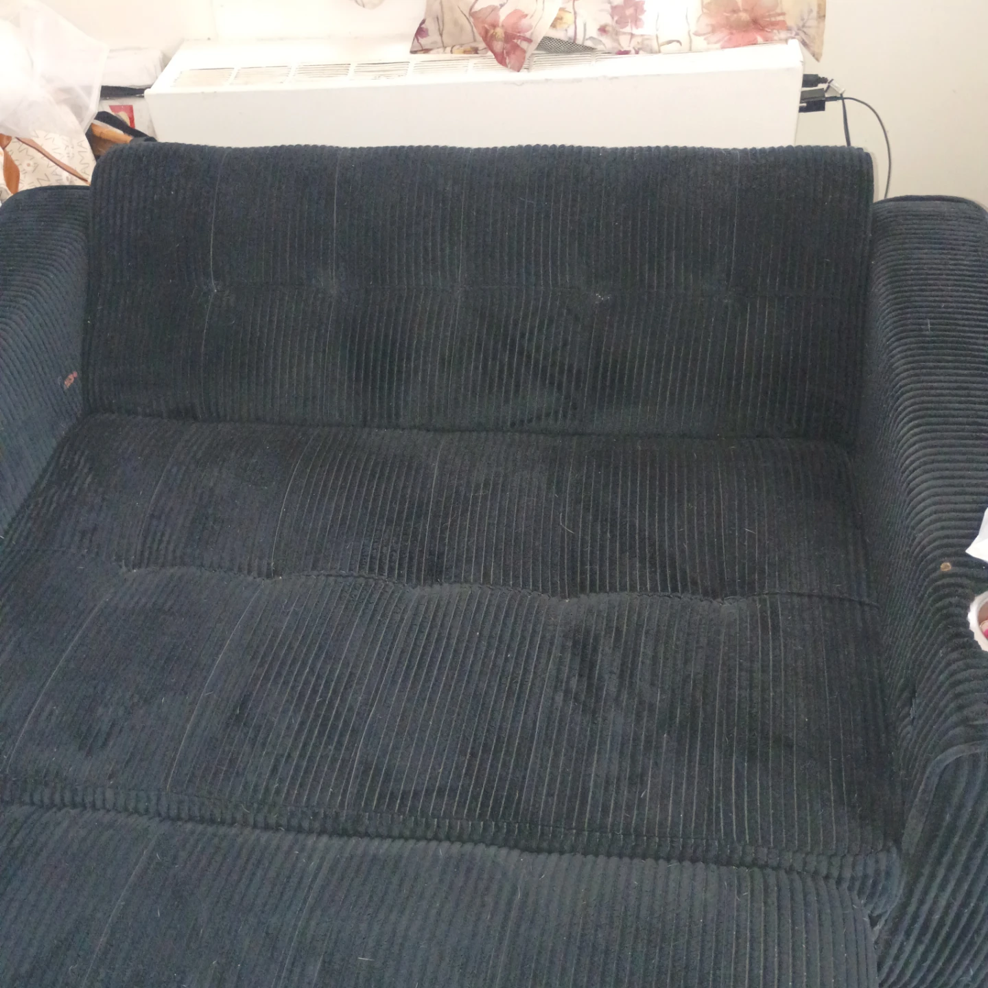Black Loveseat Sofa Bed with USB Charging - photo 4