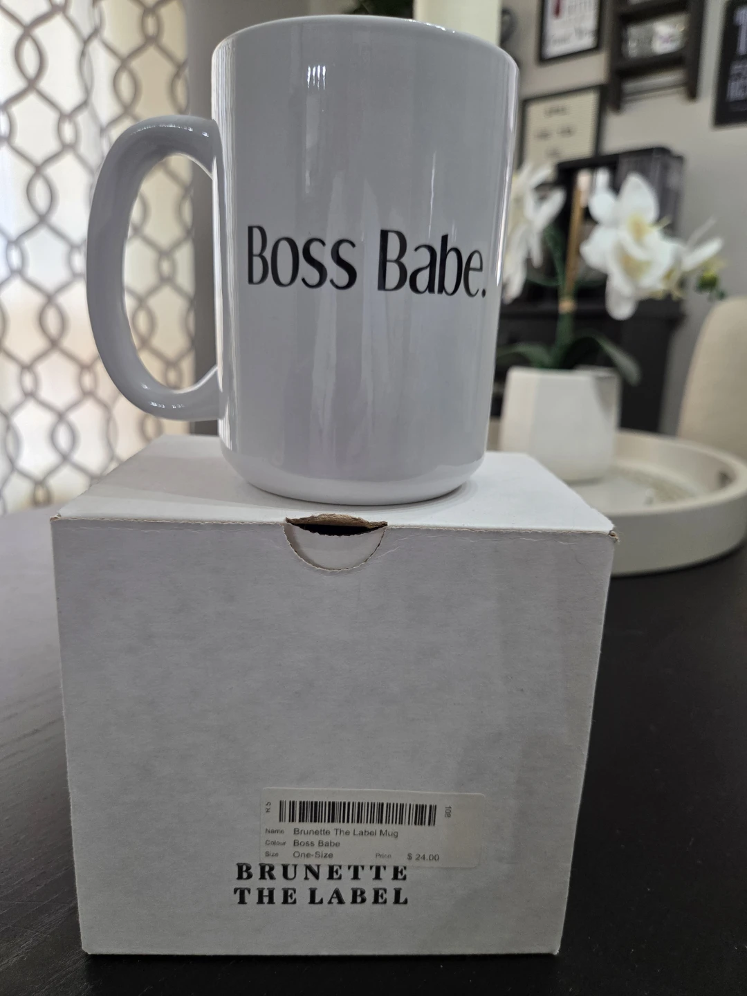 Brunette The Label Boss Babe Mug