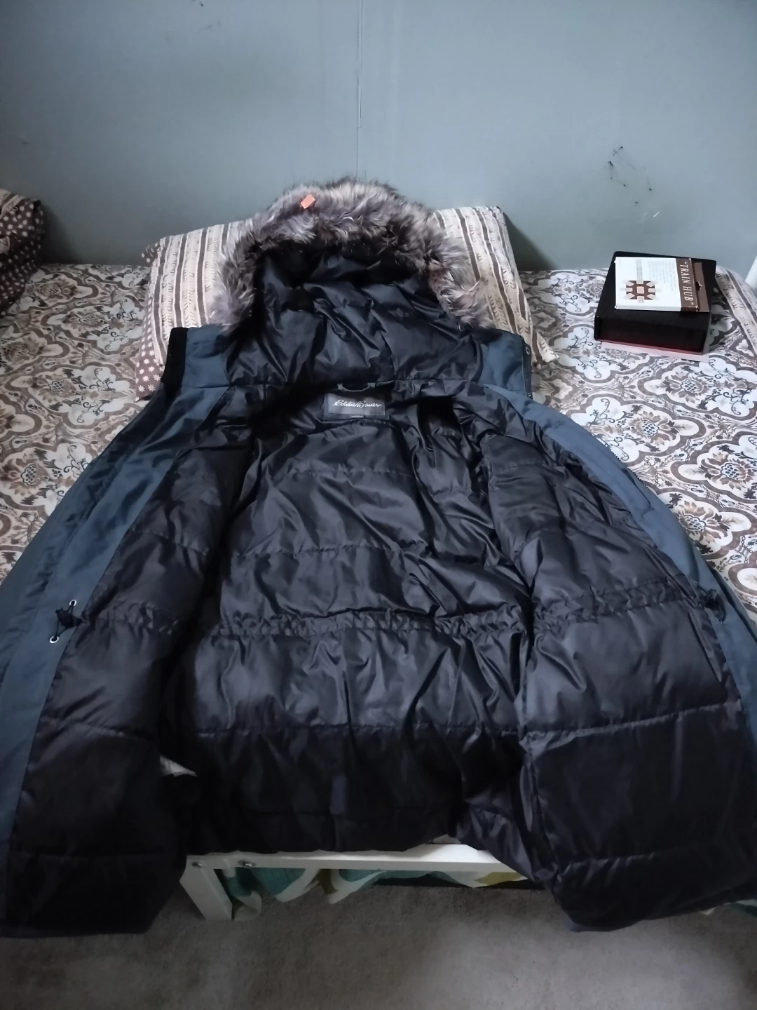 Eddie Bauer Parka Jacket with Fur Hood - photo 3