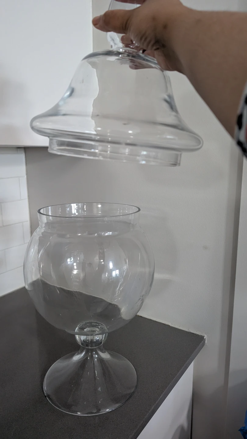 Large Glass Apothecary Jar with Lid - photo 2