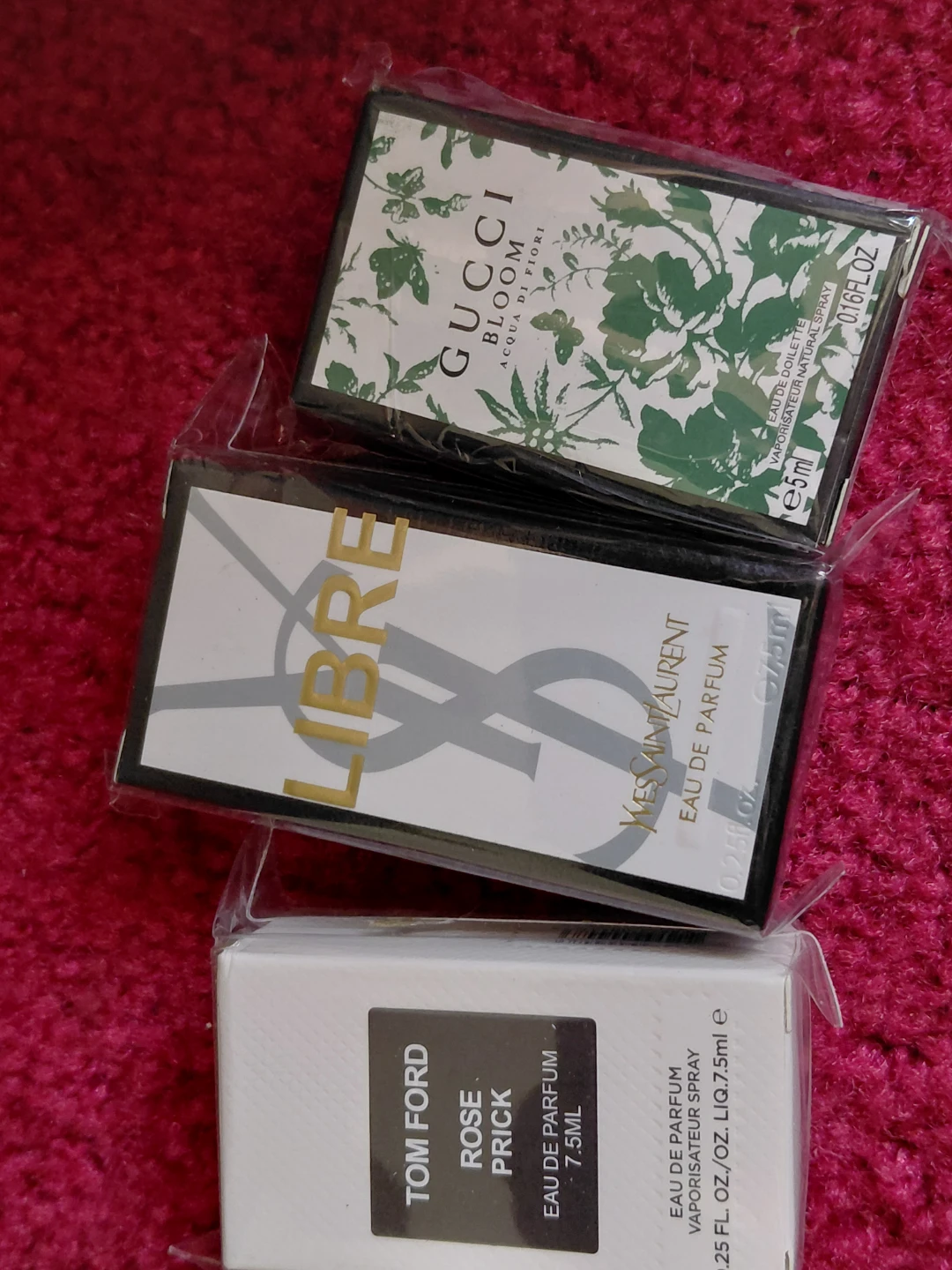 Tom Ford, YSL, and Gucci Perfume Miniatures