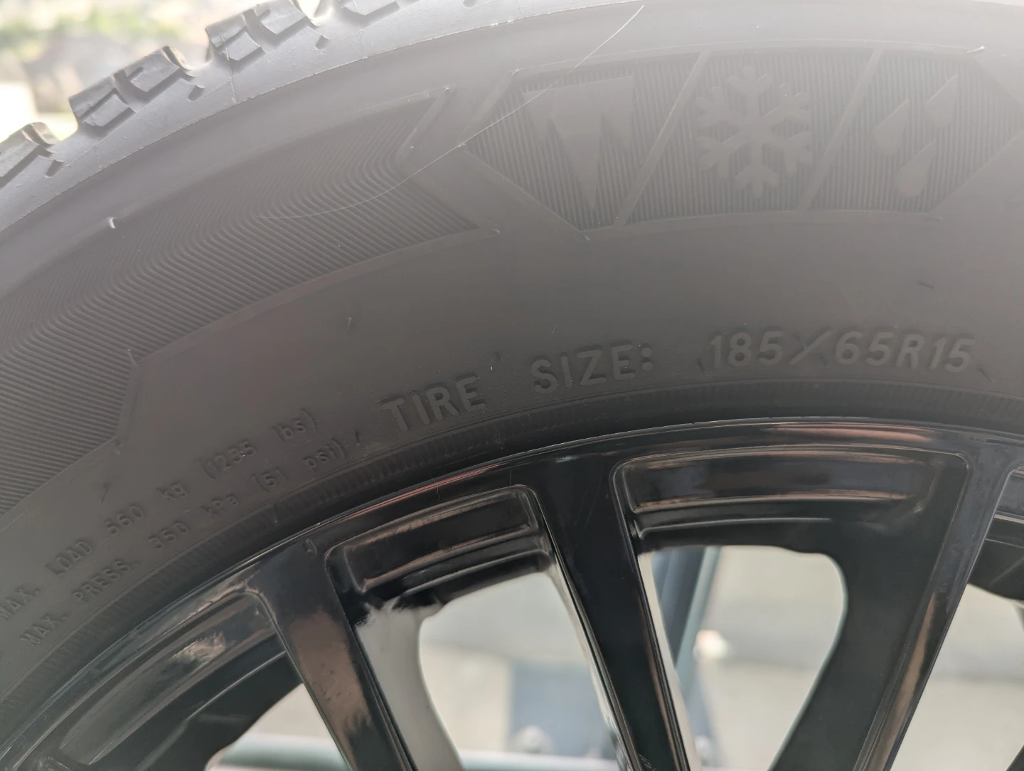 Goodyear Winter Tire with Black Rim