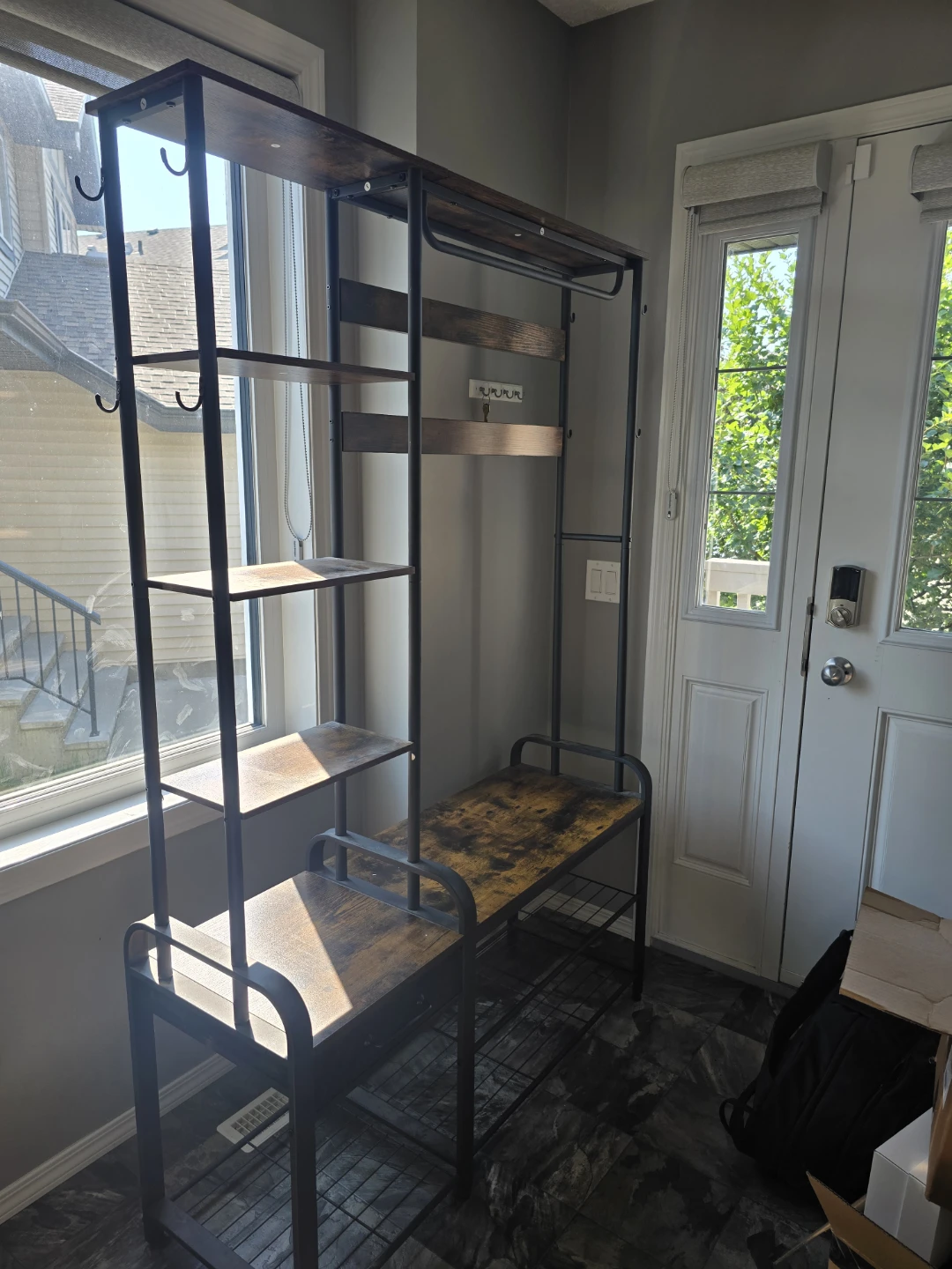 Entryway Hall Tree with Storage Bench - photo 4