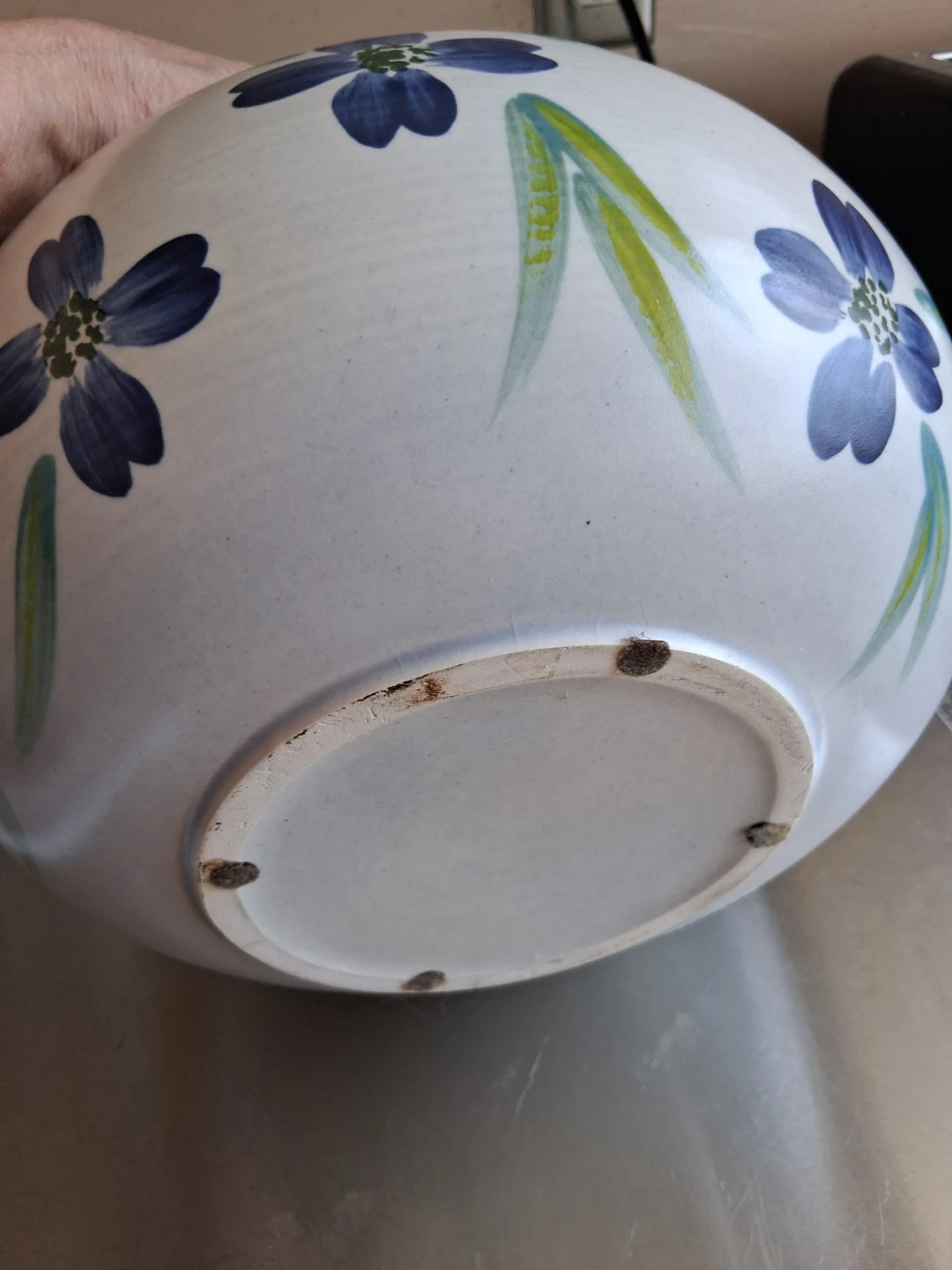 White Floral Ceramic chubby Vase - photo 2
