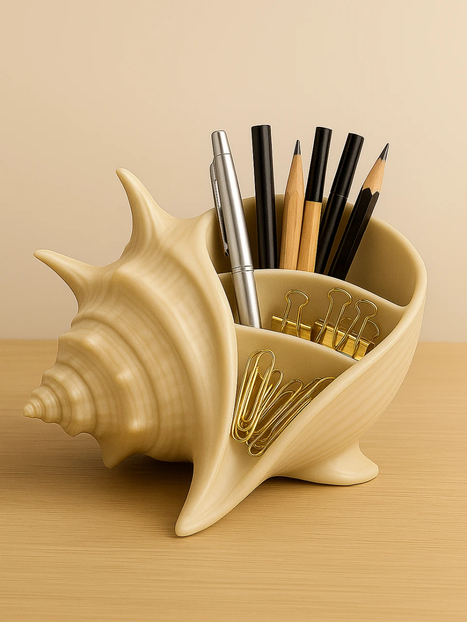 Seashell desk organiser