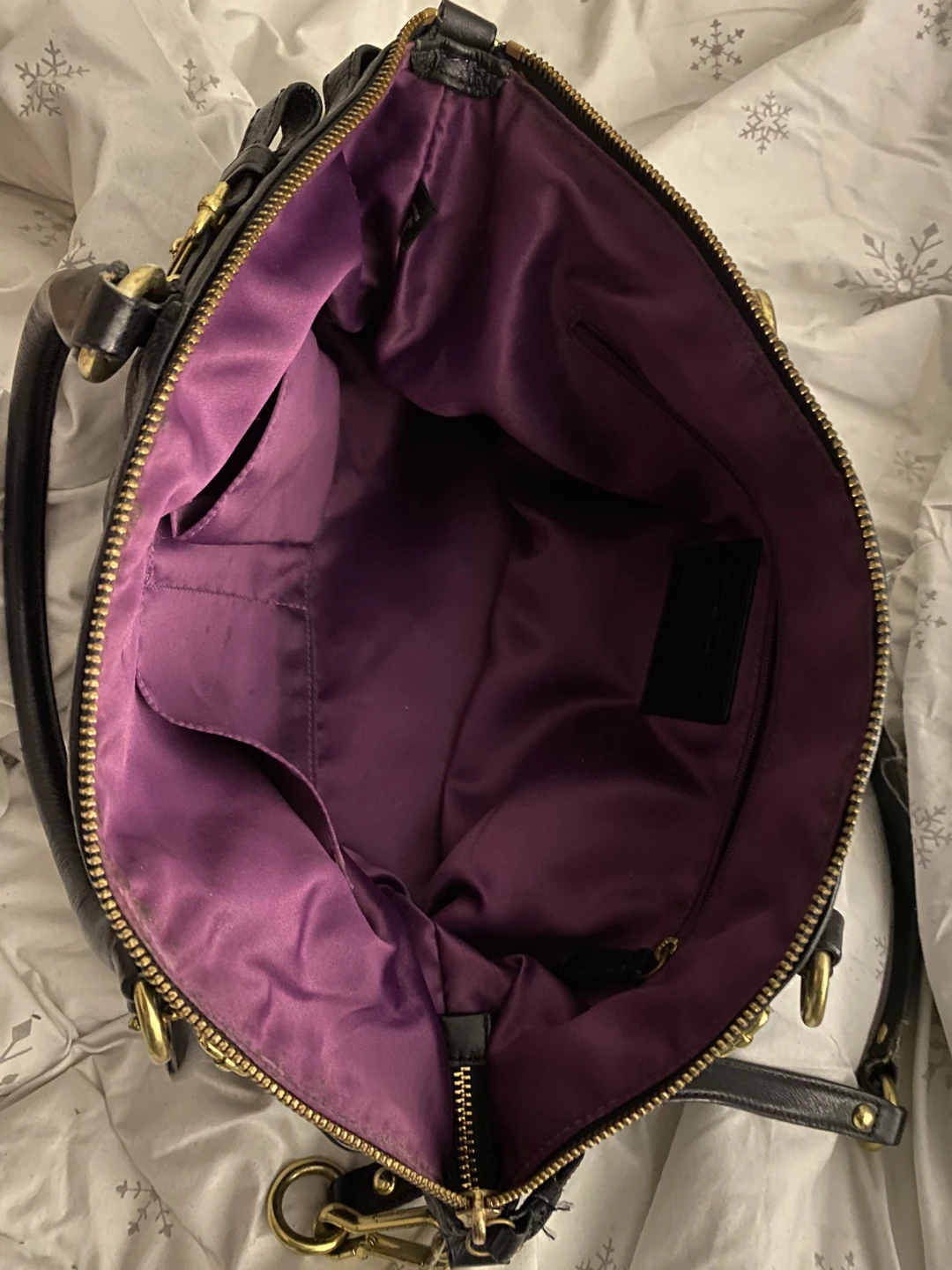 Coach Black Leather Satchel Purse - photo 2
