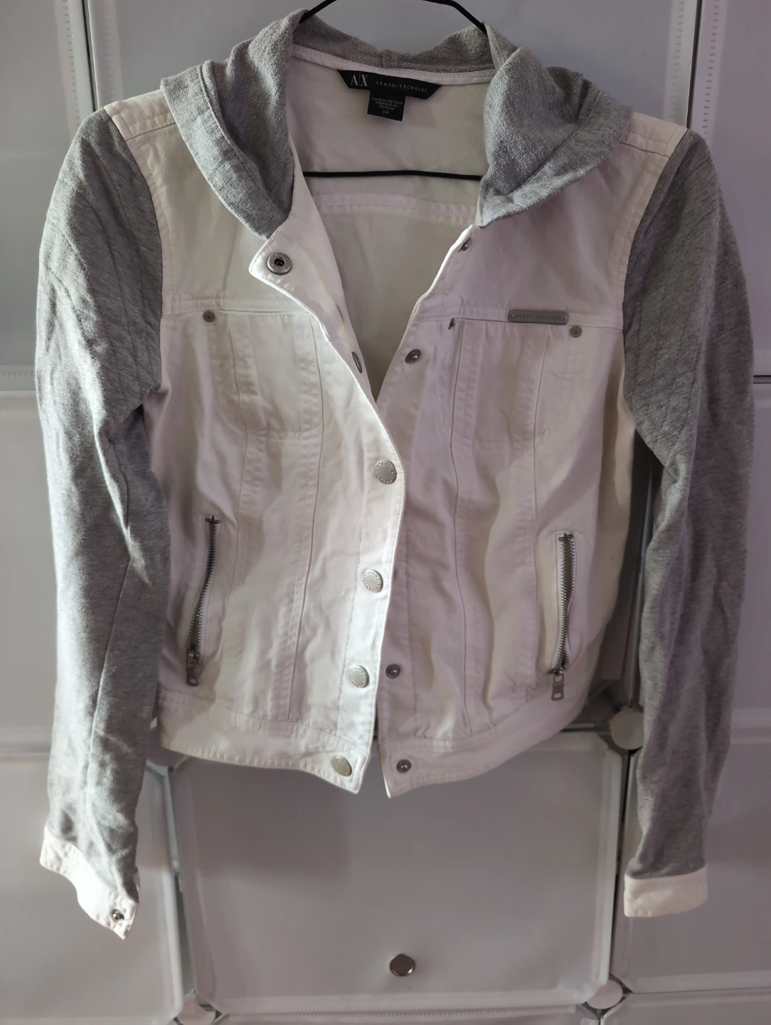 AX By Armani Exchange Women's Hooded Denim Jacket