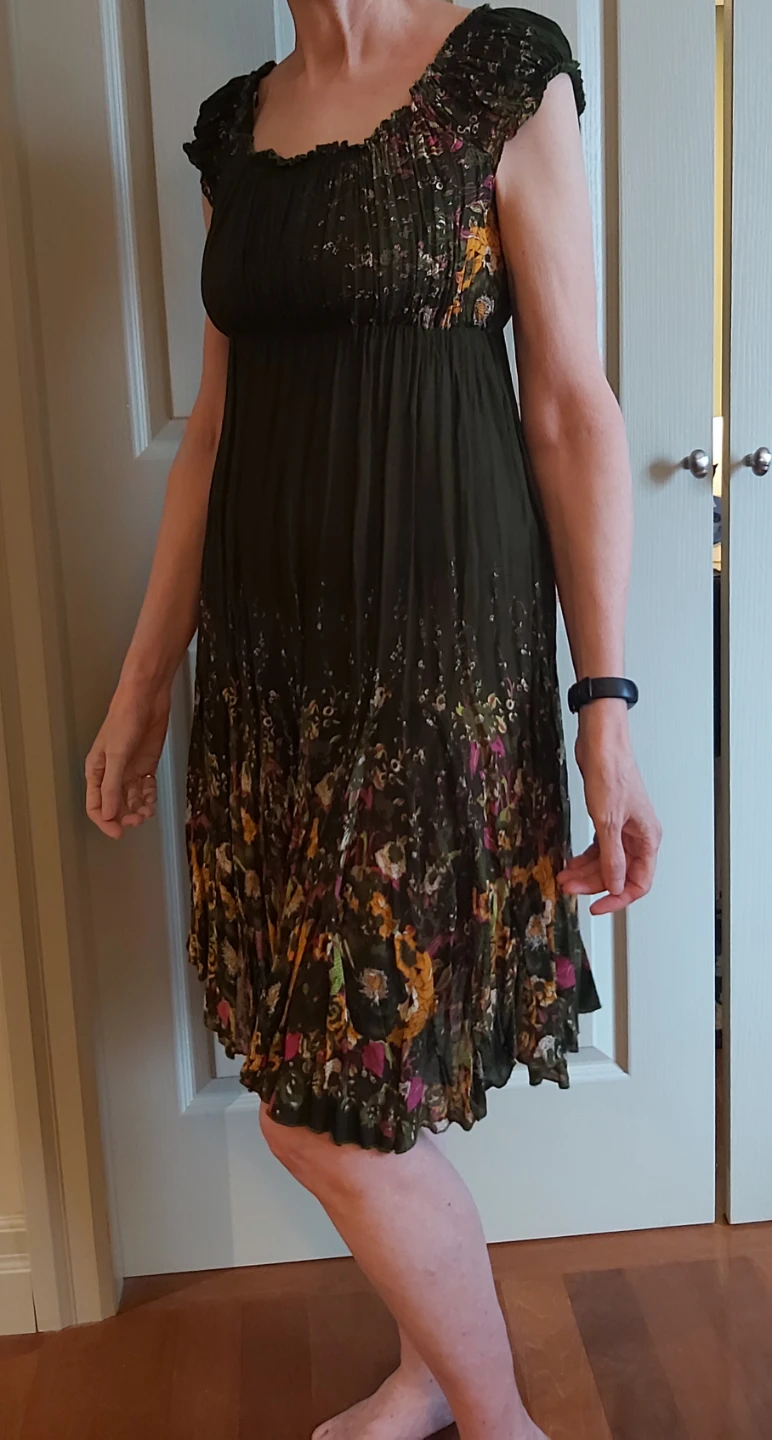 Women's Brown Floral Print Dress - photo 2