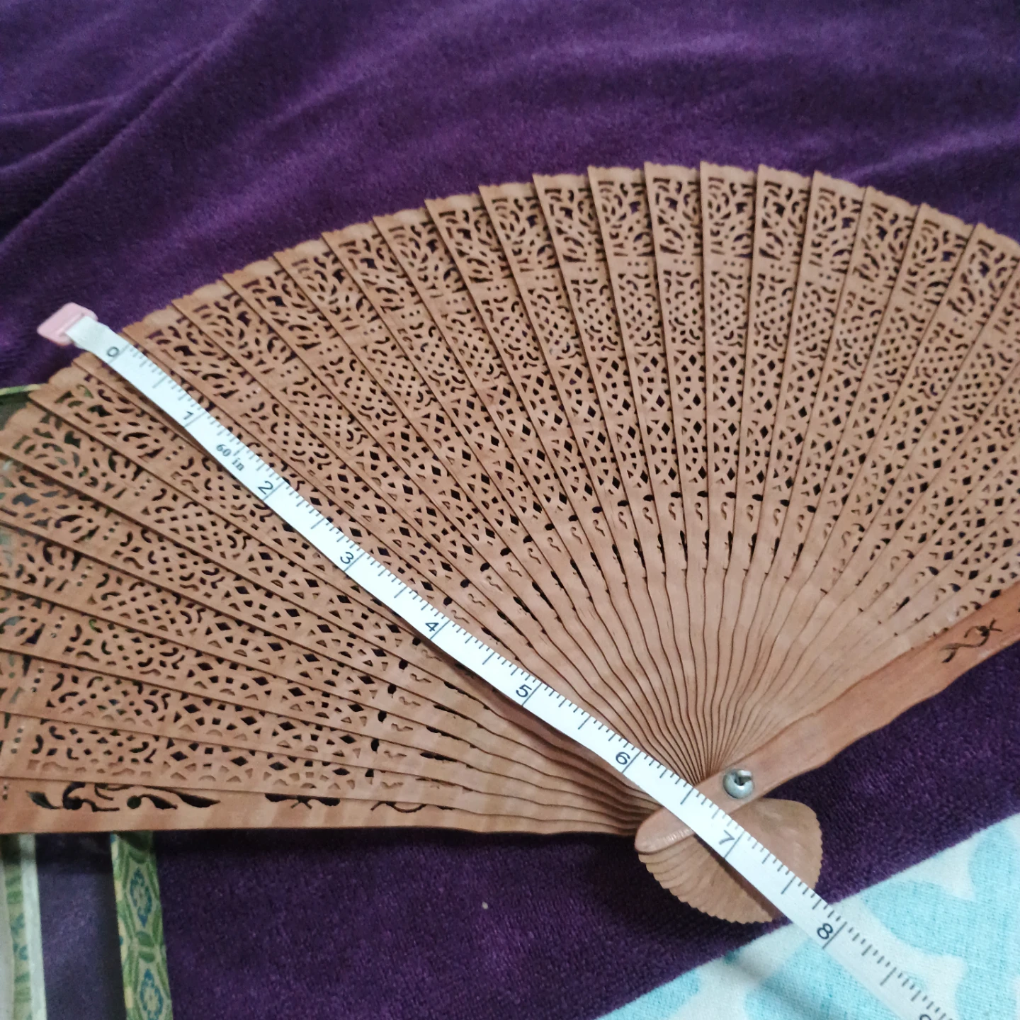 Wooden Carved Folding Fan