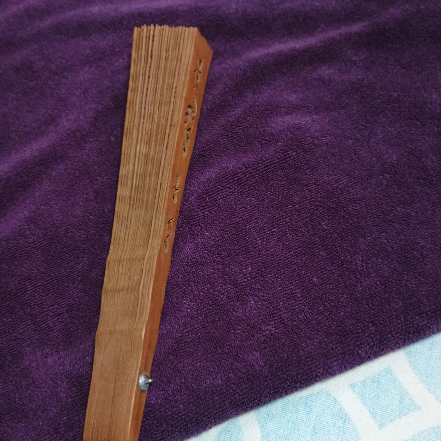 Wooden Carved Folding Fan - photo 4
