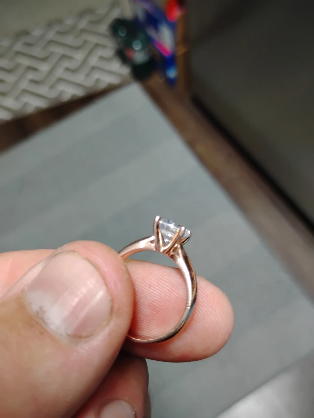 14K Gold Ring with 3.0 karot Clear Stone - photo 2