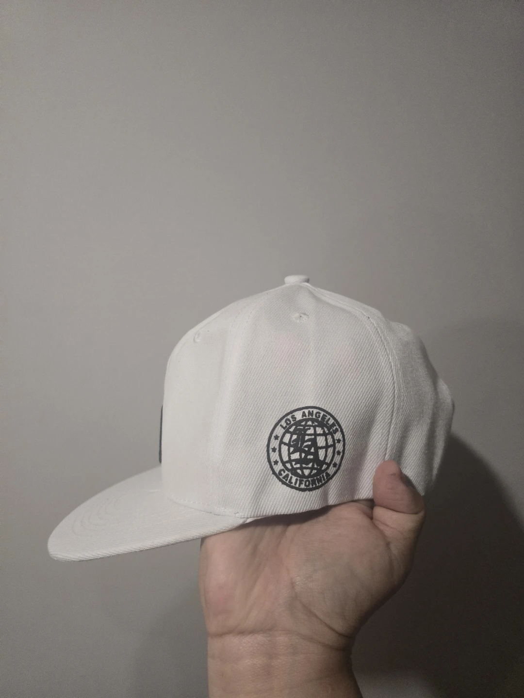 White LA Snapback Hat - photo 2