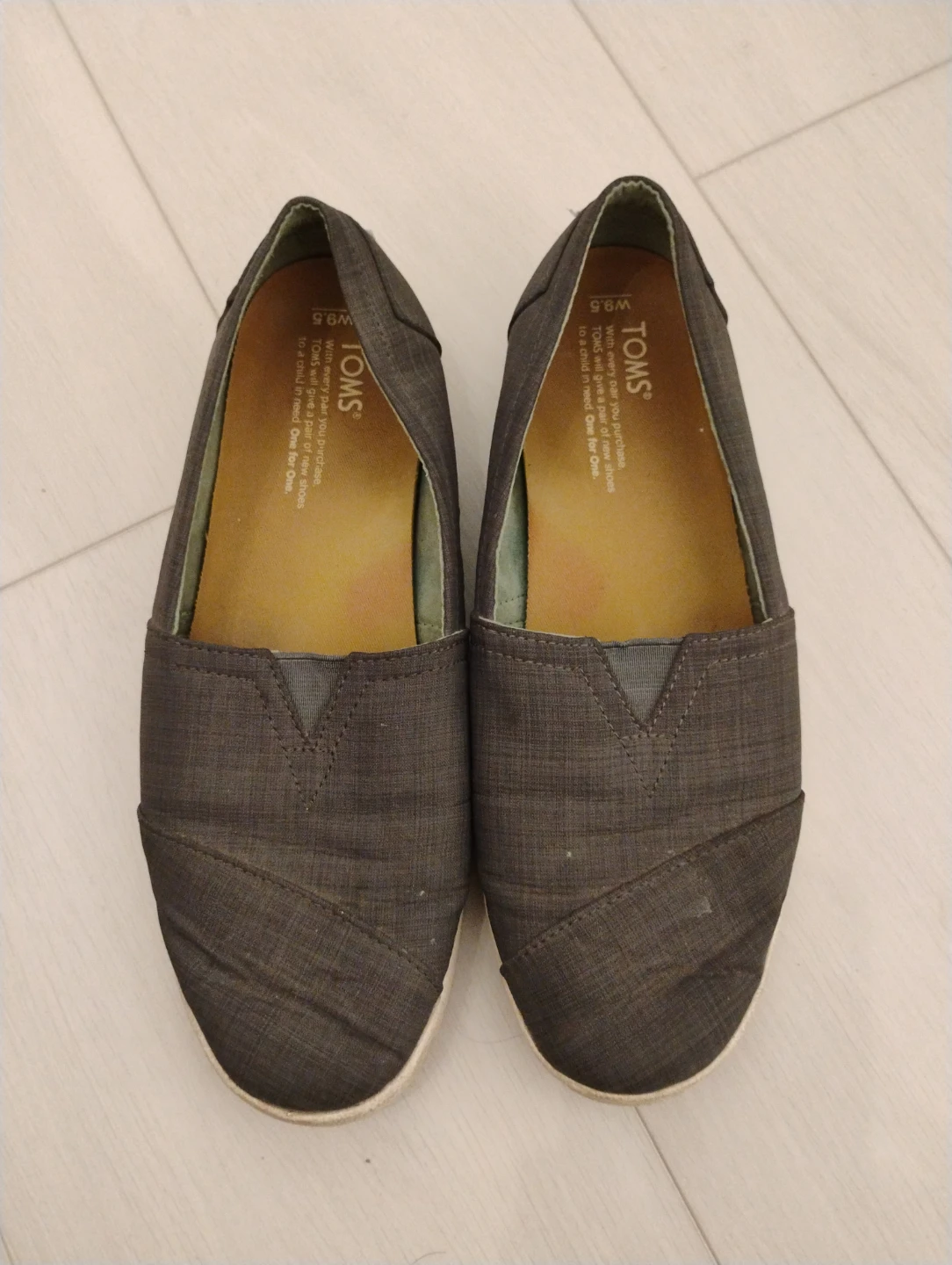 TOMS Women's Grey Slip-On Shoes