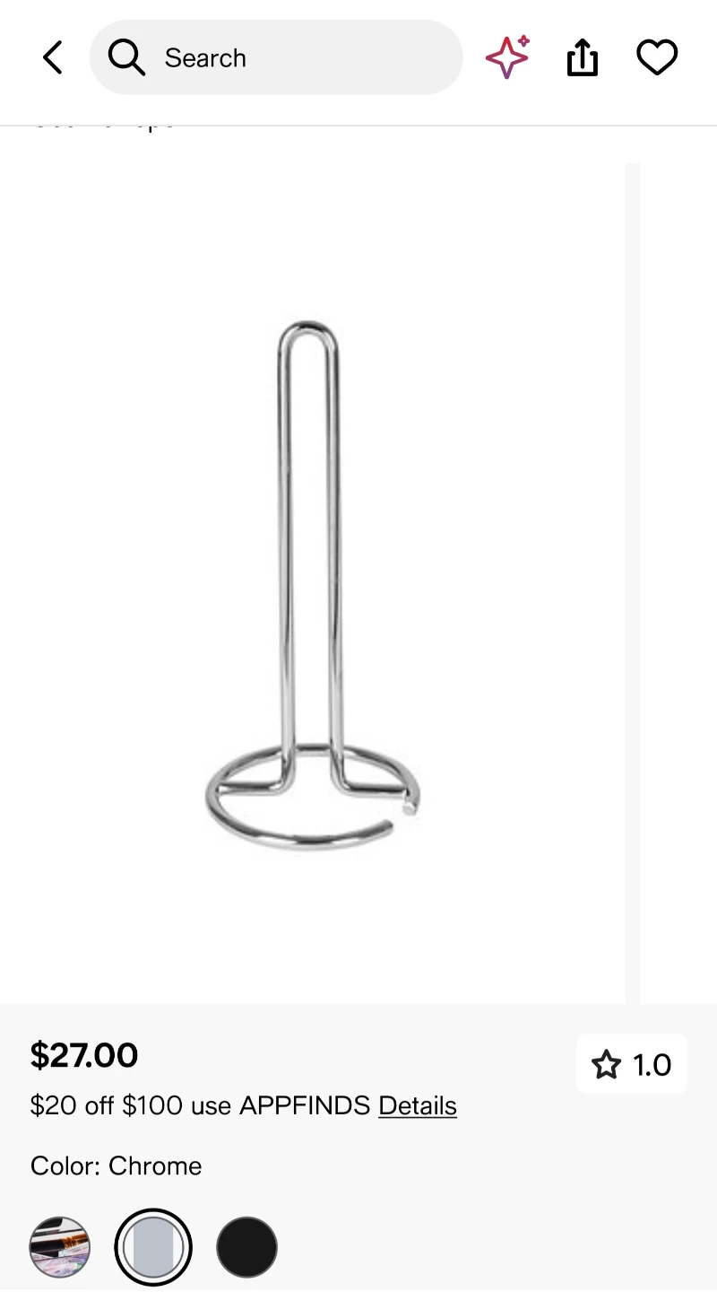 Chrome Paper Towel Holder - photo 2