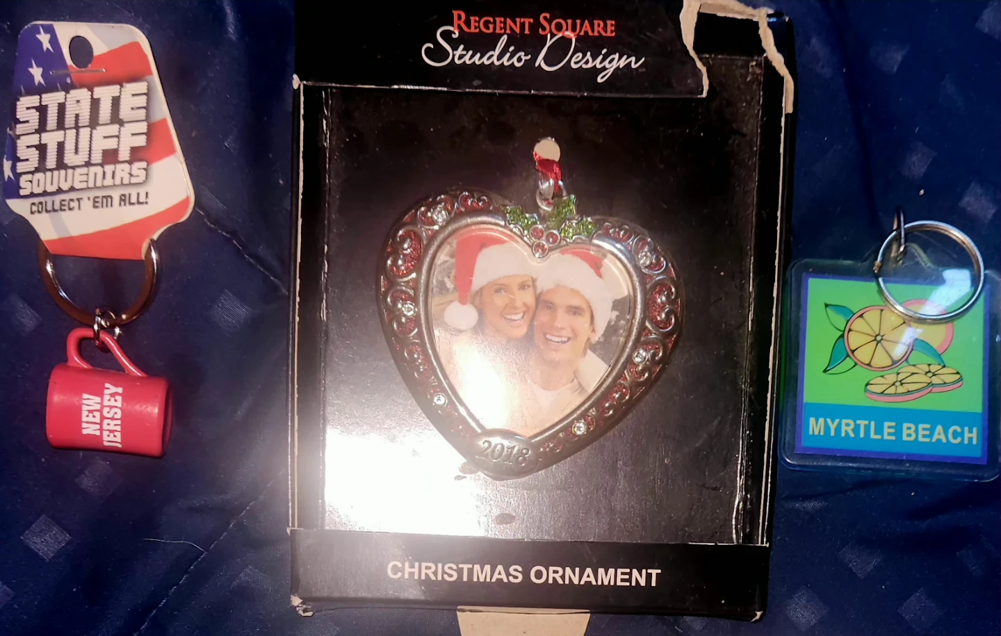 Lot of 3 Souvenir Keychains & Christmas Ornament