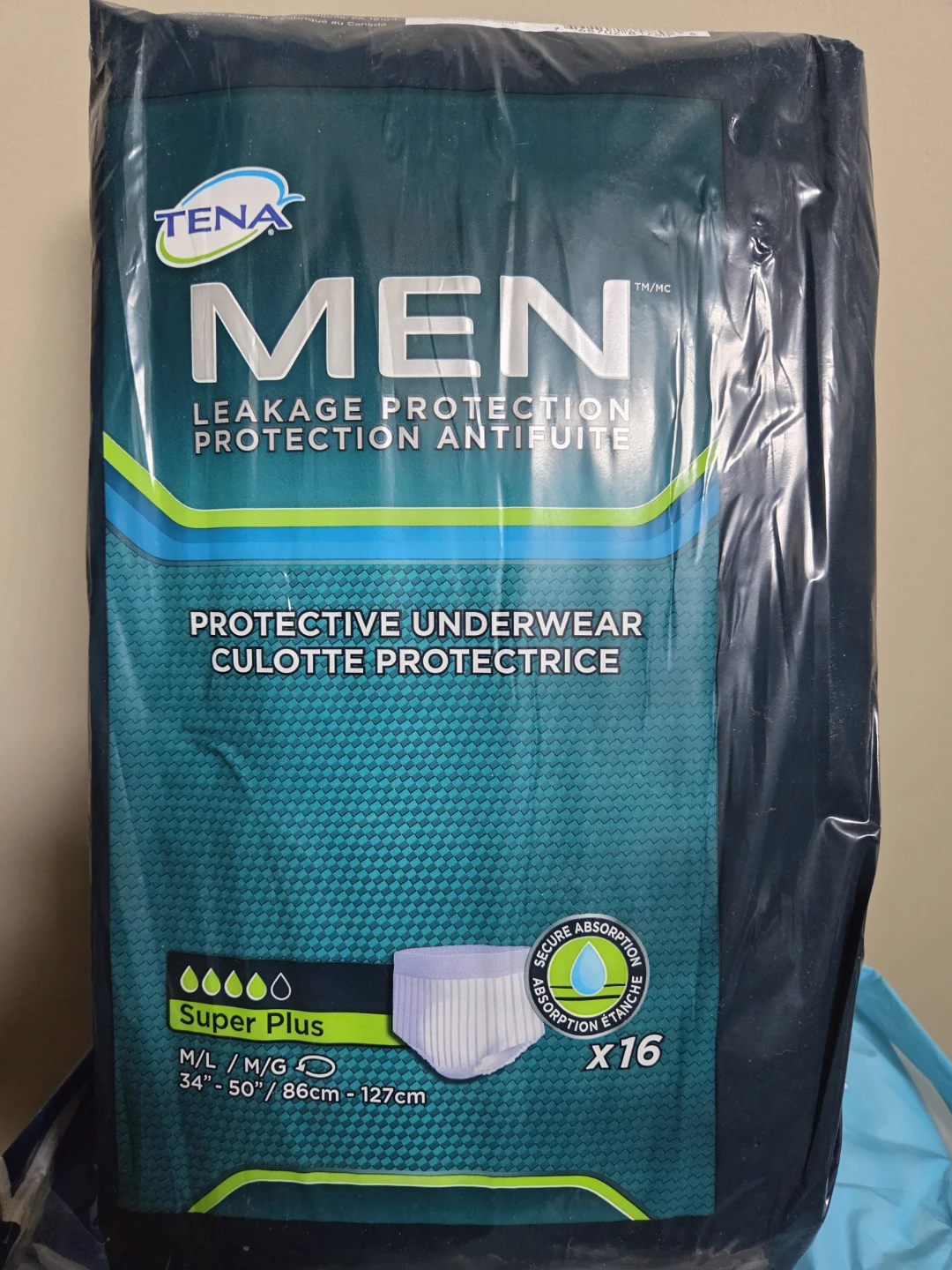 Tena Men Super Plus Protective Underwear M/L (16 ct)