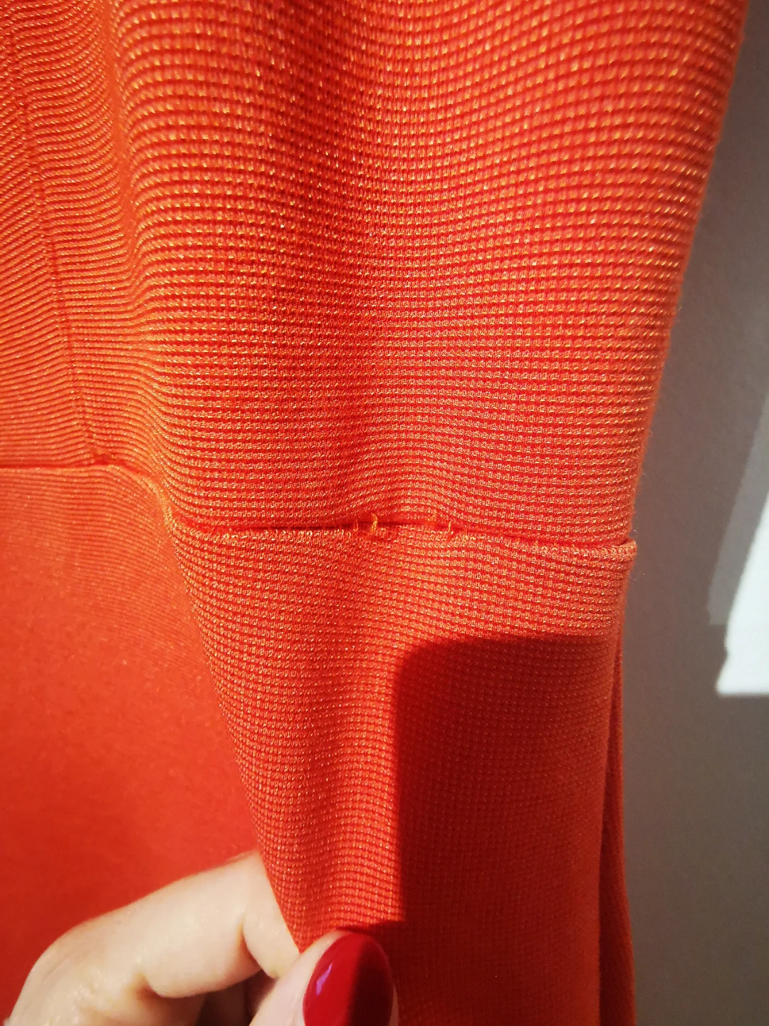 Anthropologie Orange Fishtail Midi Dress - photo 2