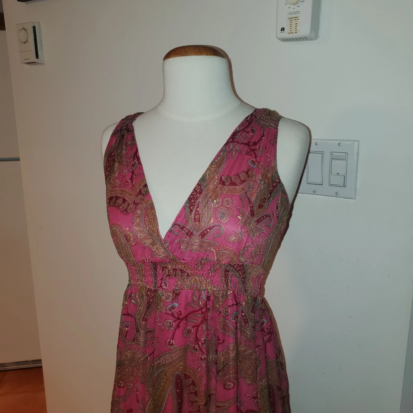 Pink Paisley Maxi Dress